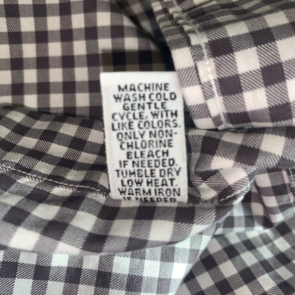 Kevin’s Plantation Collection Charcoal and White Check Dress Shirt XXL - Picture 6 of 6